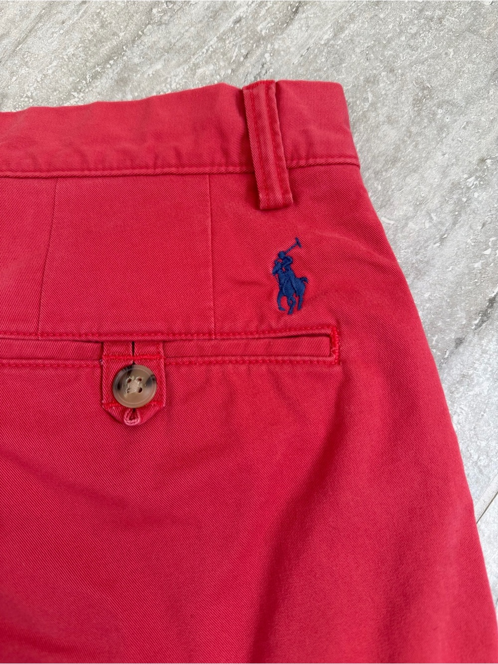Polo Ralph Lauren Classic Fit Chino Shorts Mens 31 Red Coral Stretch Cotton - Picture 5 of 11